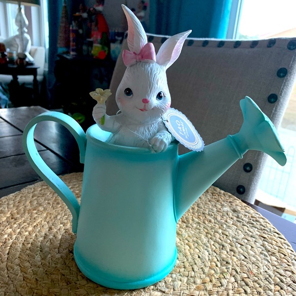 F.A.O Schwarz Bunny and Watering Can Decor - Picture 1 of 6